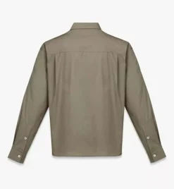 Logo Embroidery Long Sleeve Shirt