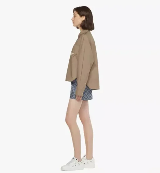 Logo Embroidery Long Sleeve Shirt
