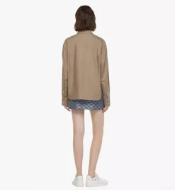 Logo Embroidery Long Sleeve Shirt
