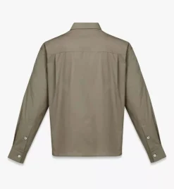 Logo Embroidery Long Sleeve Shirt