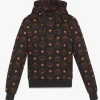 Maxi Monogram Print Hoodie In Organic Cotton