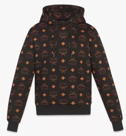 Maxi Monogram Print Hoodie In Organic Cotton