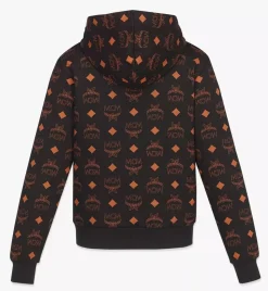 Maxi Monogram Print Hoodie In Organic Cotton