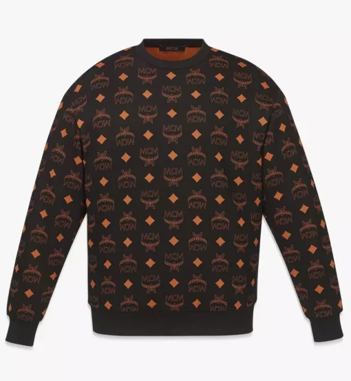 Maxi Monogram Print Sweatshirt In Organic Cotton