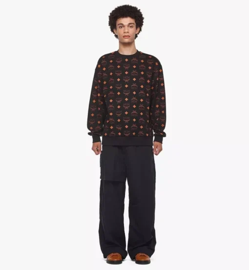 Maxi Monogram Print Sweatshirt In Organic Cotton