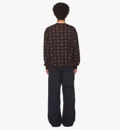 Maxi Monogram Print Sweatshirt In Organic Cotton