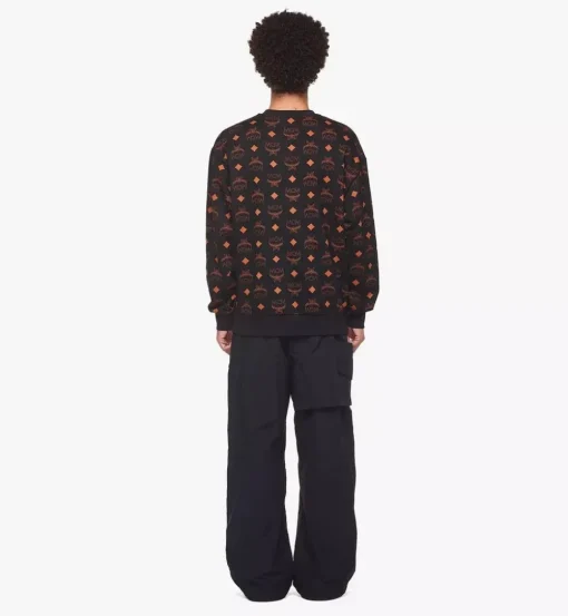 Maxi Monogram Print Sweatshirt In Organic Cotton