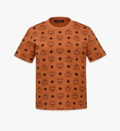 Maxi Monogram Print T-Shirt In Organic Cotton