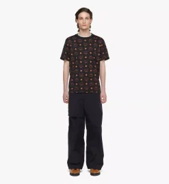 Maxi Monogram Print T-Shirt In Organic Cotton
