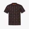 Maxi Monogram Print T-Shirt In Organic Cotton