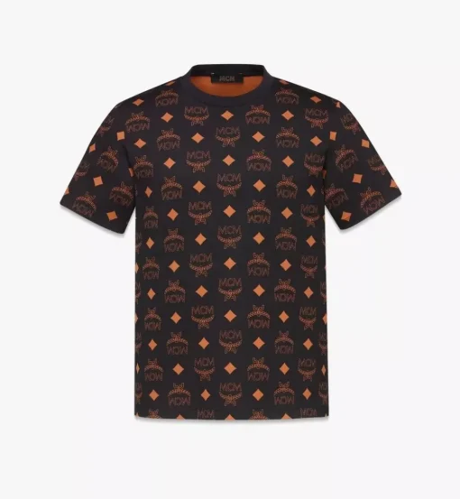 Maxi Monogram Print T-Shirt In Organic Cotton