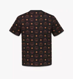 Maxi Monogram Print T-Shirt In Organic Cotton