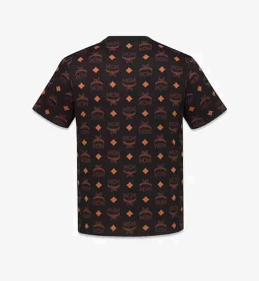 Maxi Monogram Print T-Shirt In Organic Cotton