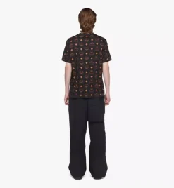 Maxi Monogram Print T-Shirt In Organic Cotton