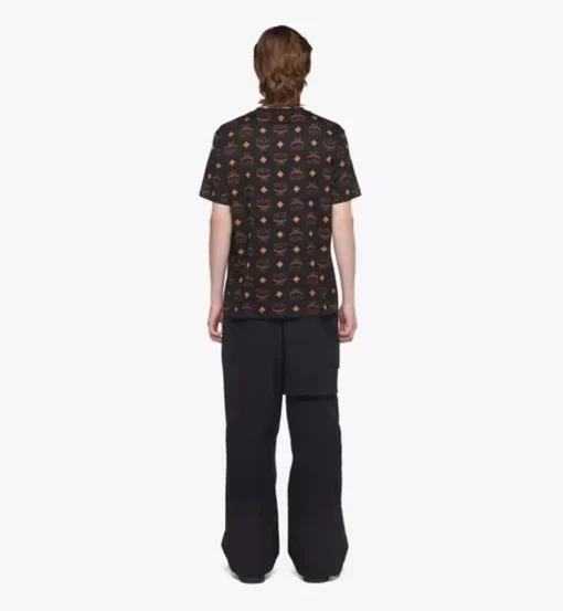 Maxi Monogram Print T-Shirt In Organic Cotton