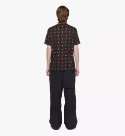 Maxi Monogram Print T-Shirt In Organic Cotton