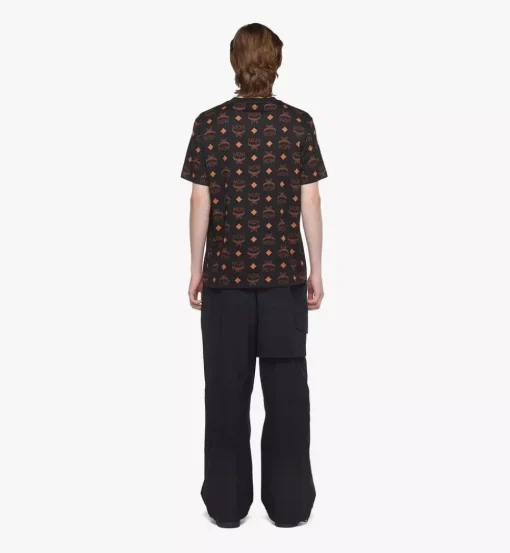 Maxi Monogram Print T-Shirt In Organic Cotton