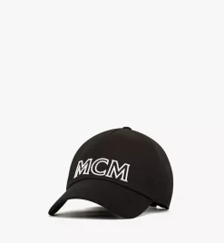 Mcm Essentials Logo Cap In Cotton Twill
