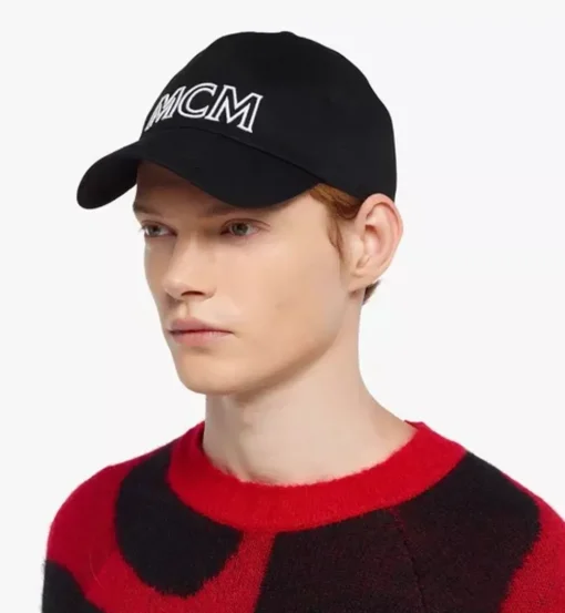 Mcm Essentials Logo Cap In Cotton Twill