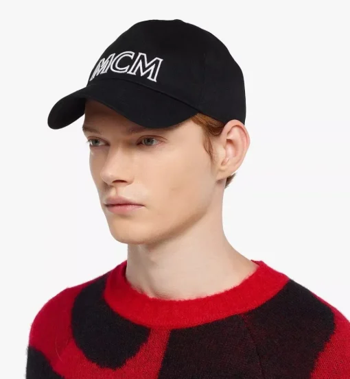 Mcm Essentials Logo Cap In Cotton Twill