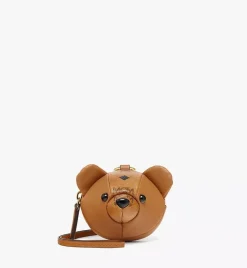Mcm Park Pouch Charm In Visetos Leather Mix