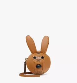 Mcm Park Pouch Charm In Visetos Leather Mix