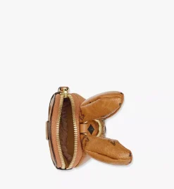 Mcm Park Pouch Charm In Visetos Leather Mix