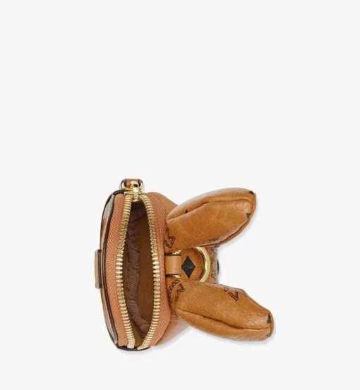 Mcm Park Pouch Charm In Visetos Leather Mix