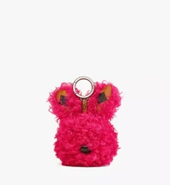 Mcm Park Rabbit Charm In Faux Fur