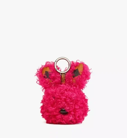 Mcm Park Rabbit Charm In Faux Fur