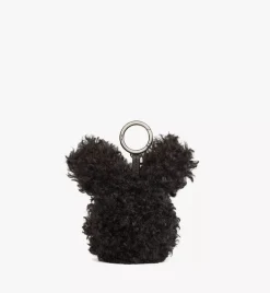 Mcm Park Rabbit Charm In Faux Fur