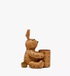 Mcm Park Rabbit Stationery Holder In Visetos Leather Mix