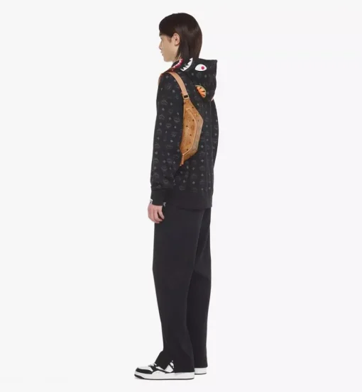 Mcm X Bape Fursten Belt Bag In Visetos