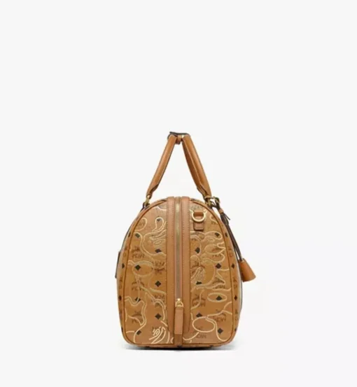 Mcm X Bape Ottomar Weekender Bag In Visetos