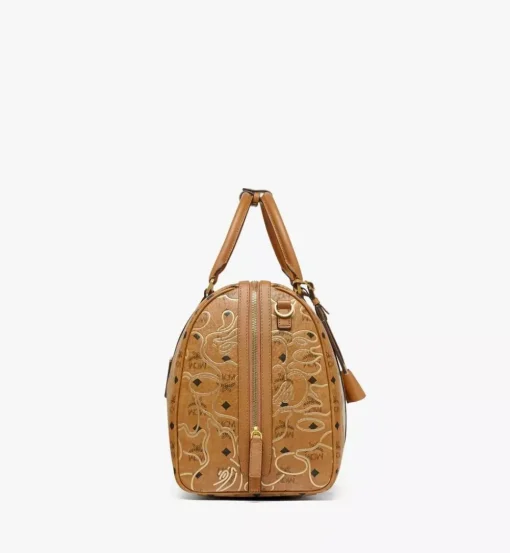 Mcm X Bape Ottomar Weekender Bag In Visetos