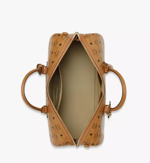Mcm X Bape Ottomar Weekender Bag In Visetos
