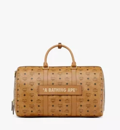 Mcm X Bape Ottomar Weekender Bag In Visetos