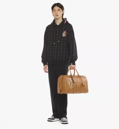 Mcm X Bape Ottomar Weekender Bag In Visetos