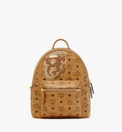 Mcm X Bape Stark Backpack In Visetos