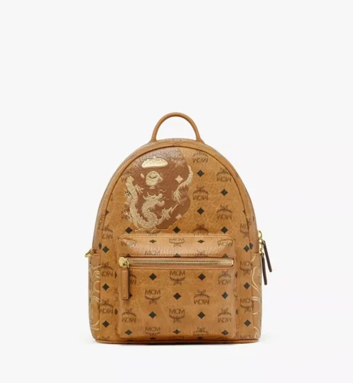 Mcm X Bape Stark Backpack In Visetos