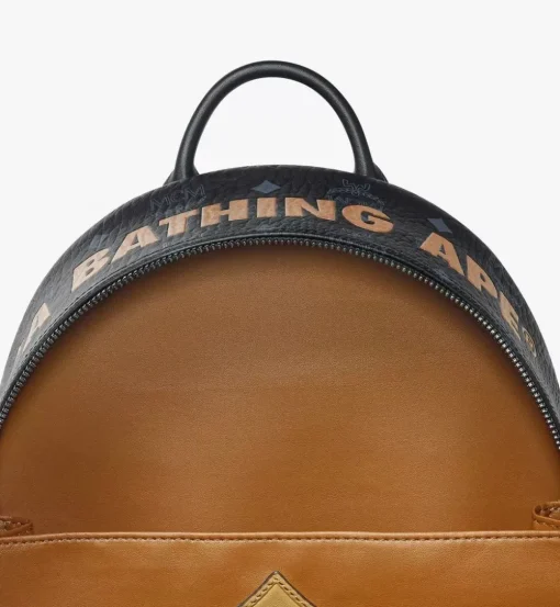 Mcm X Bape Stark Backpack In Visetos