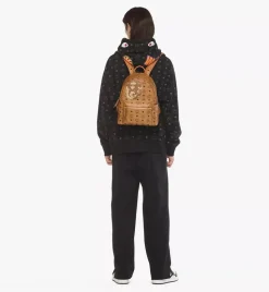 Mcm X Bape Stark Backpack In Visetos