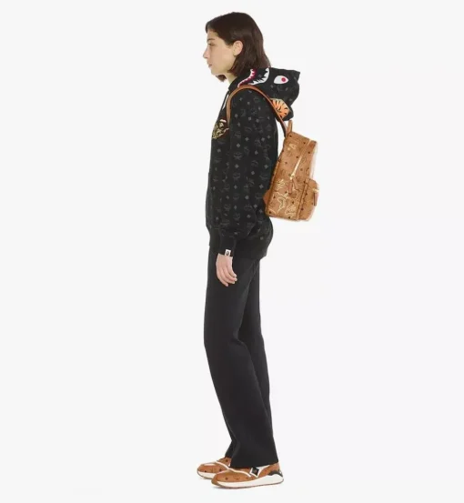 Mcm X Bape Stark Backpack In Visetos