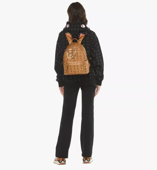 Mcm X Bape Stark Backpack In Visetos