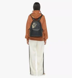 Mcm X Bape Stark Backpack In Visetos