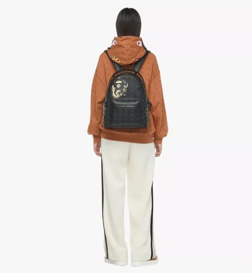 Mcm X Bape Stark Backpack In Visetos