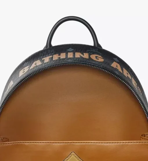 Mcm X Bape Stark Backpack In Visetos