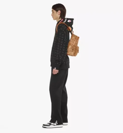 Mcm X Bape Stark Backpack In Visetos