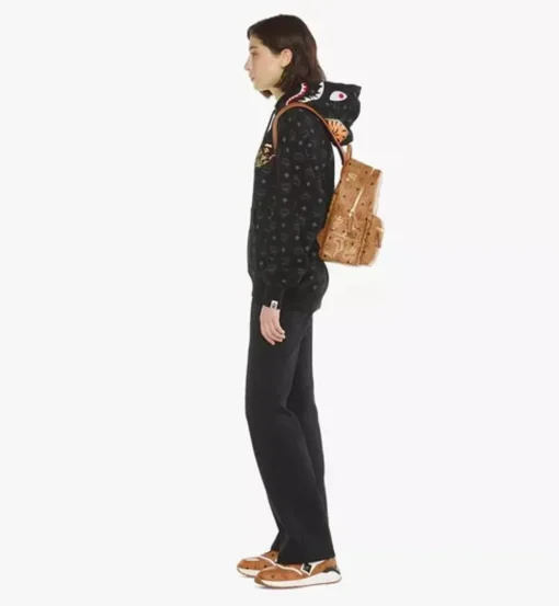 Mcm X Bape Stark Backpack In Visetos