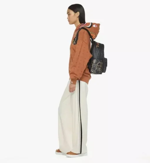 Mcm X Bape Stark Backpack In Visetos